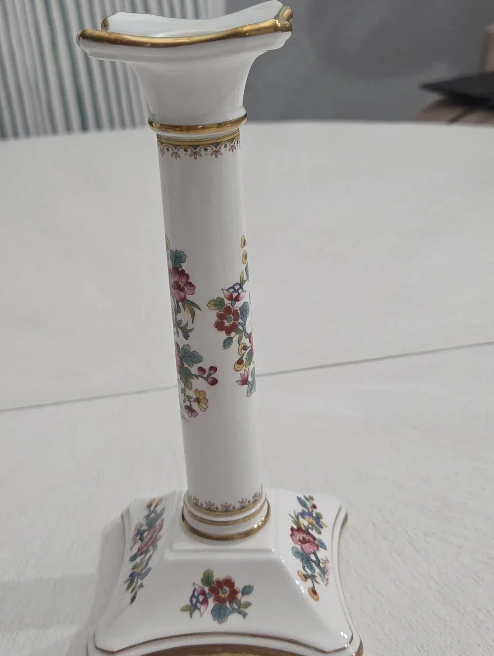 Coalport Ming Rose Candlestick Made In England